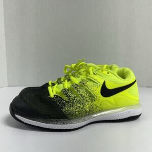 Nike Air Zoom Vapor X HC Volt Black Spray AA8030 702 Size 7 Tennis Shoes Court